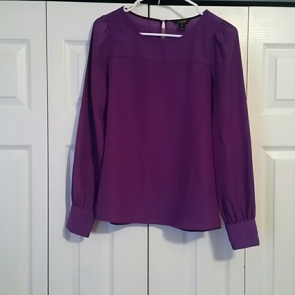 J. Crew purple blouse